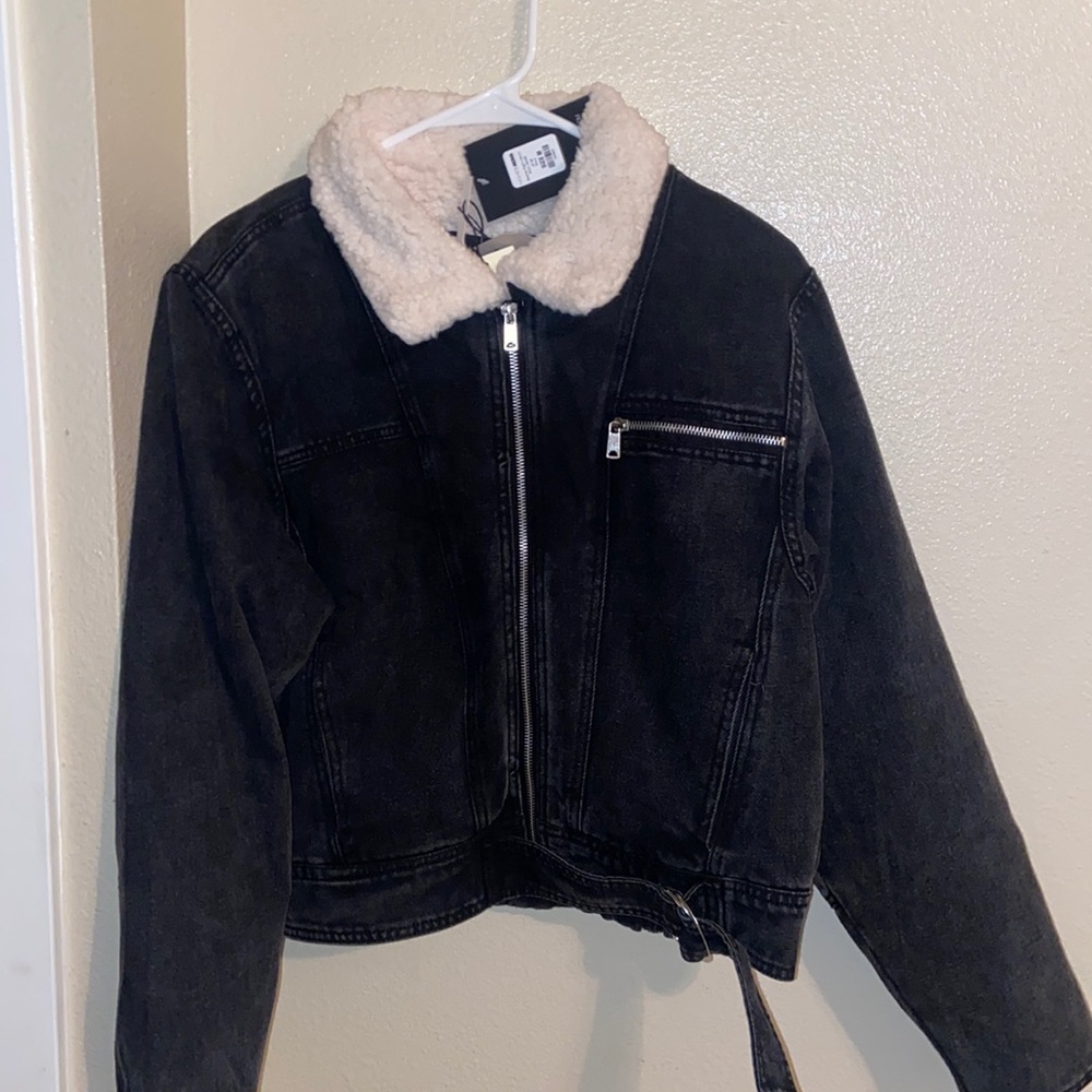 Black denim Moto Jacket